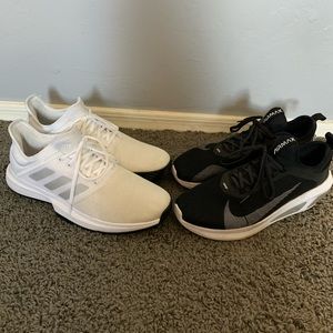 2 pair men’s athletic shoes Nike and Adidas 10.5